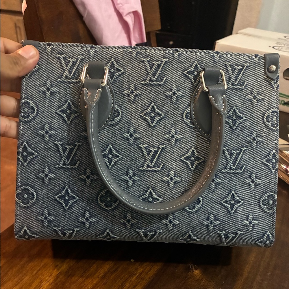 Louis Vuitton Blue Monogram Denim Clutch